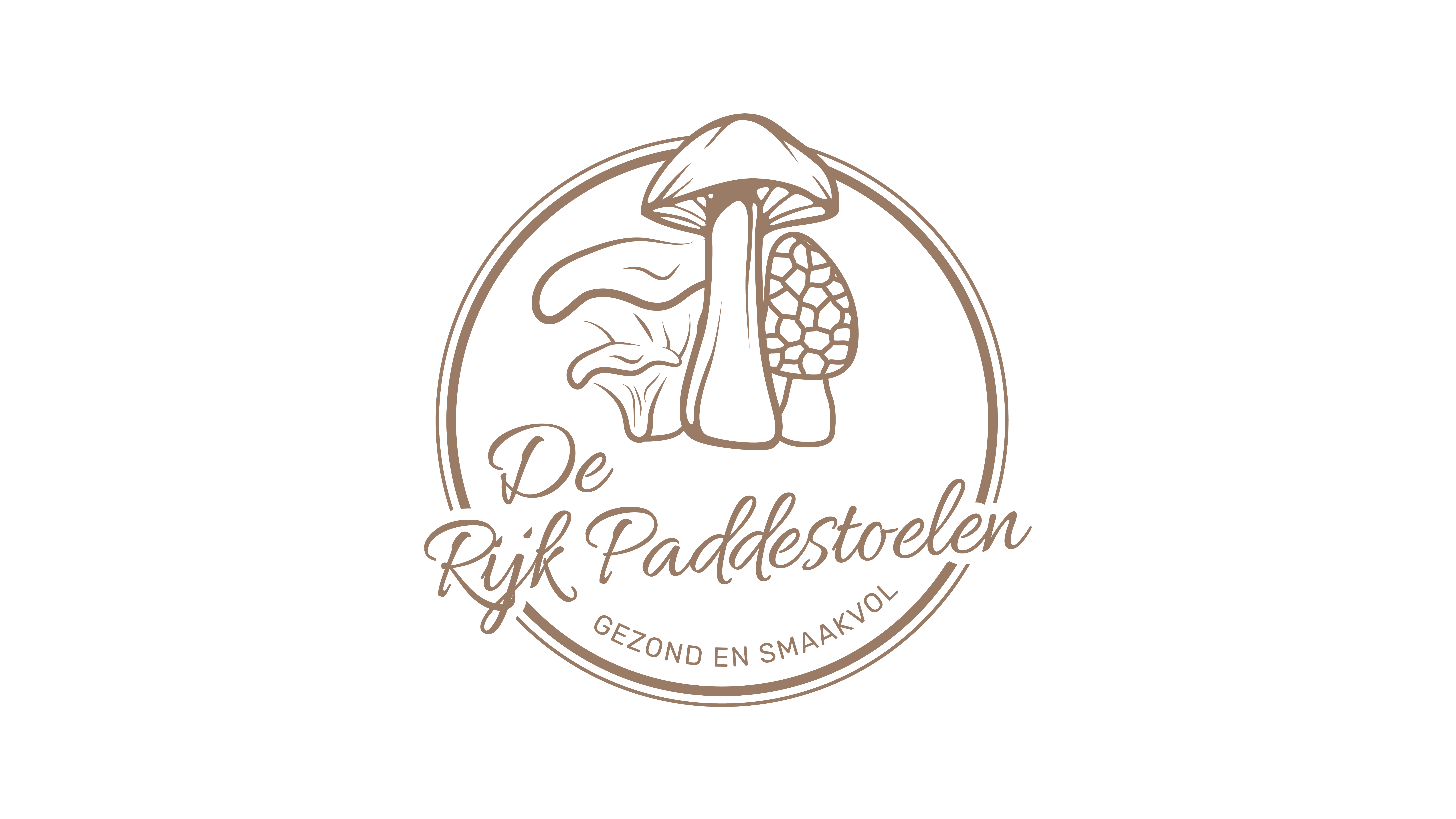 De Rijk Paddestoelen logo lichtbruin